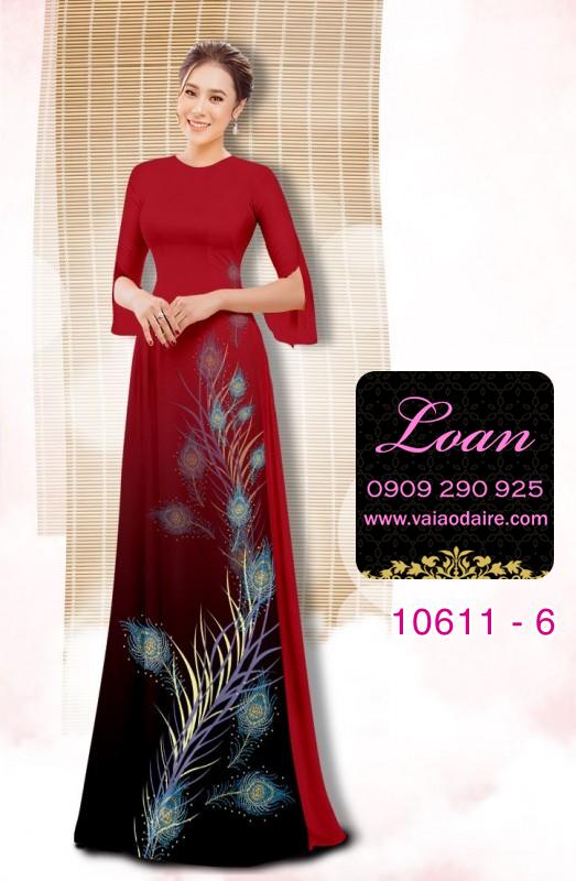 Vải áo dài đuôi chim công