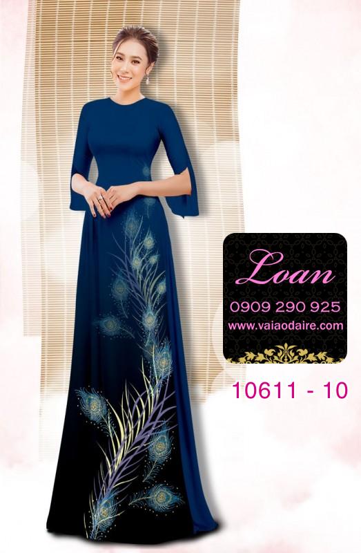 Vải áo dài đuôi chim công