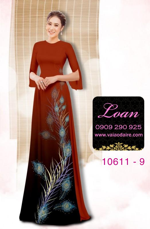 Vải áo dài đuôi chim công