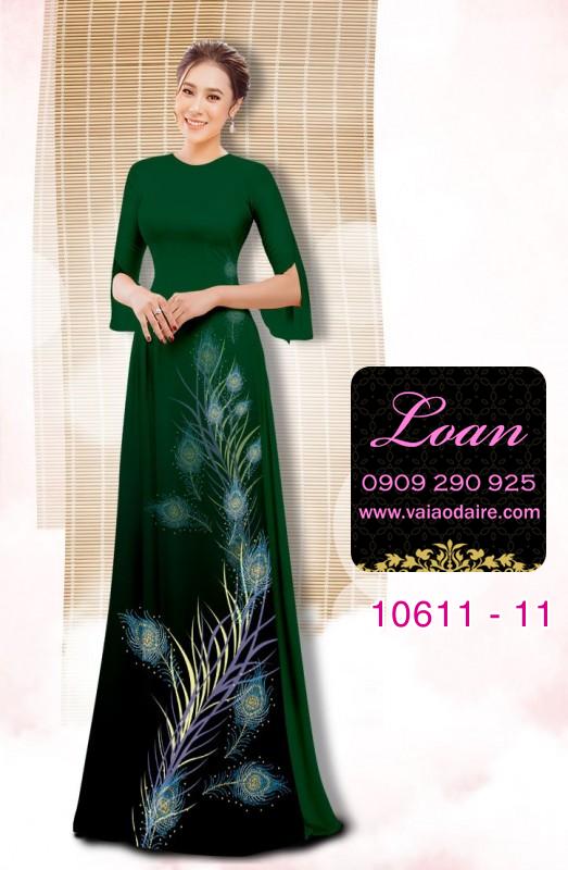 Vải áo dài đuôi chim công