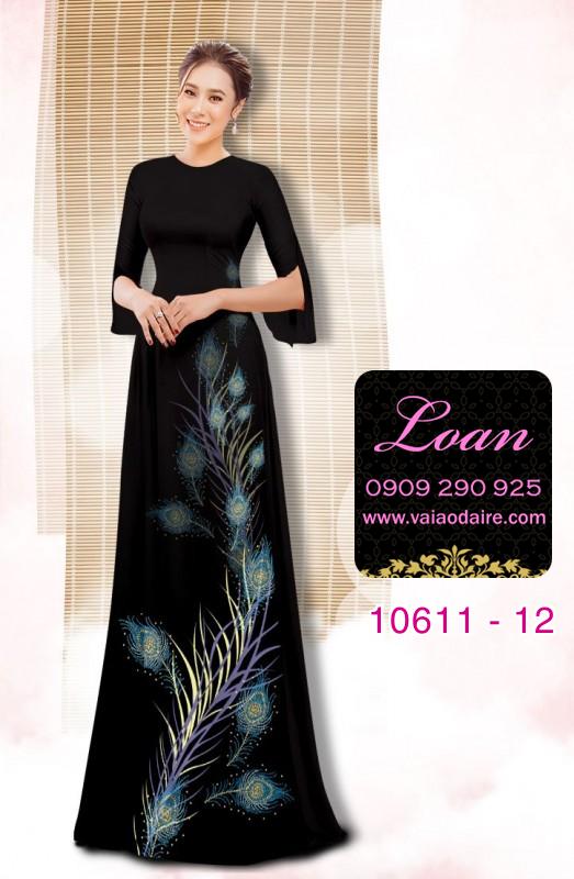 Vải áo dài đuôi chim công