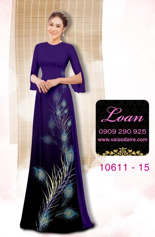 Vải áo dài đuôi chim công