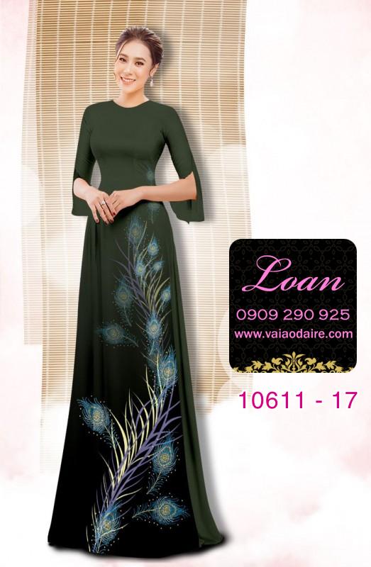 Vải áo dài đuôi chim công
