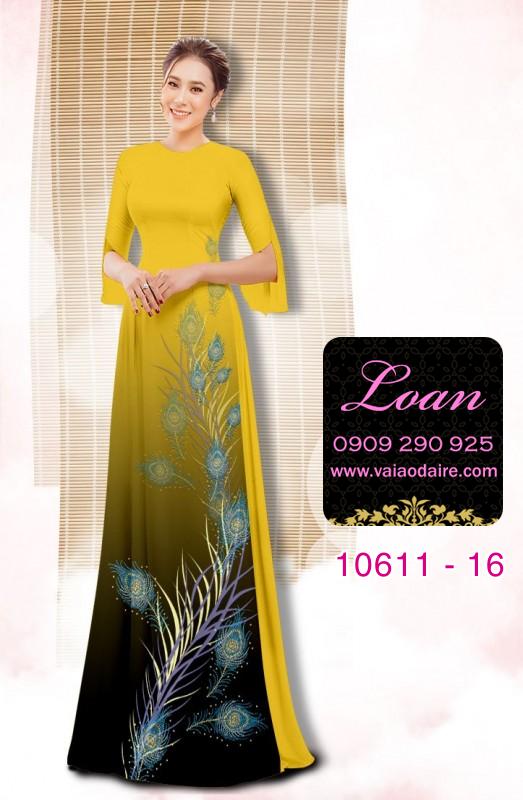 Vải áo dài đuôi chim công