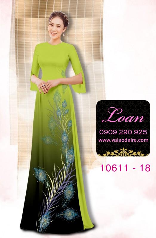 Vải áo dài đuôi chim công