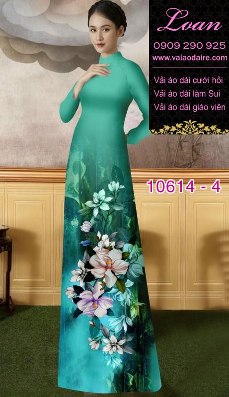 Vải áo dài hoa 3D