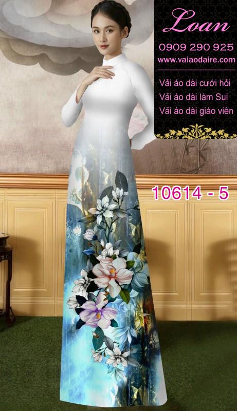 Vải áo dài hoa 3D