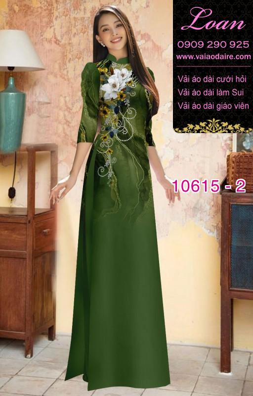 Vải áo dài hoa 3D