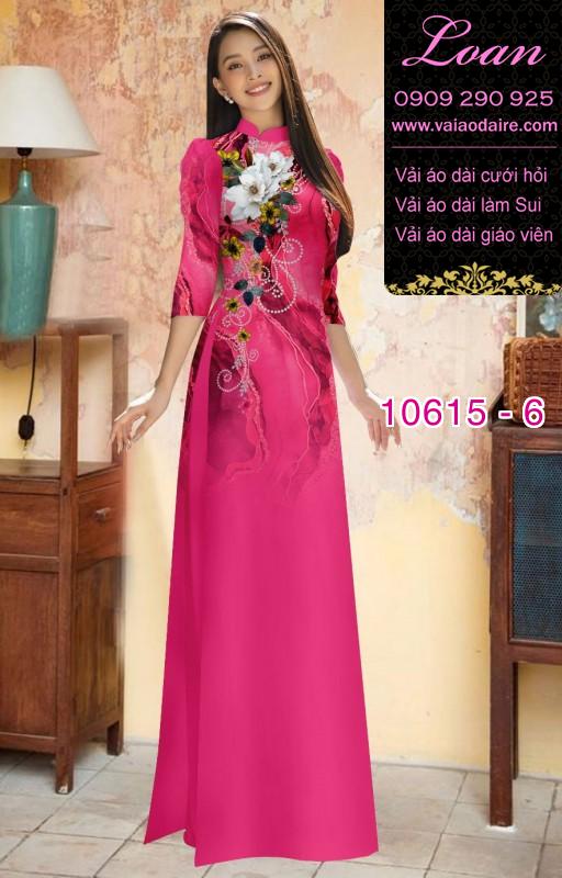 Vải áo dài hoa 3D