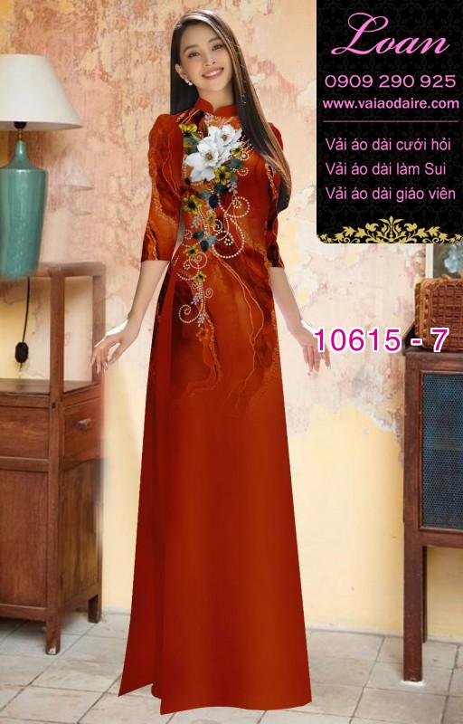 Vải áo dài hoa 3D