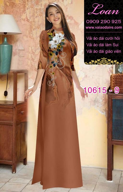Vải áo dài hoa 3D