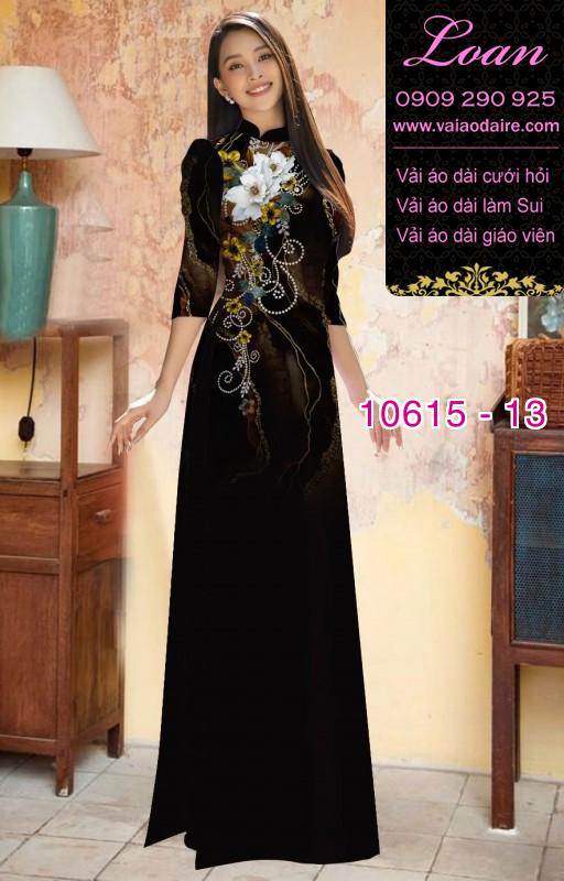 Vải áo dài hoa 3D