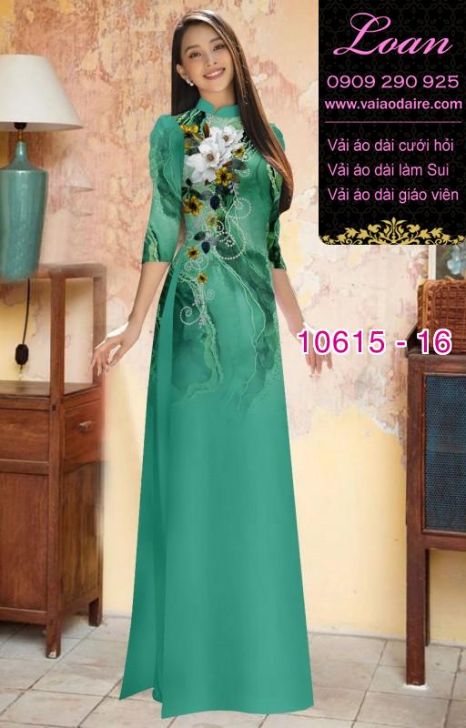 Vải áo dài hoa 3D