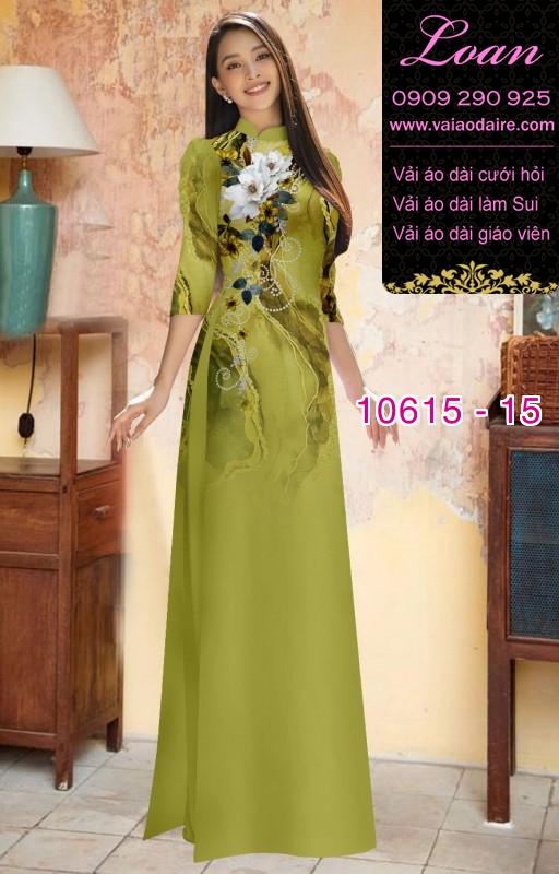 Vải áo dài hoa 3D