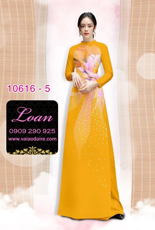 Vải áo dài hoa 3D