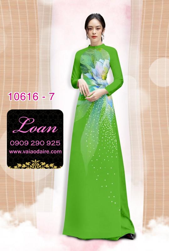 Vải áo dài hoa 3D
