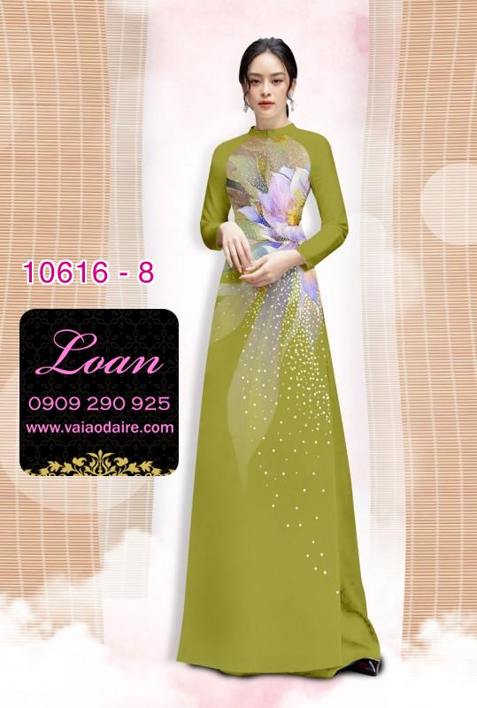 Vải áo dài hoa 3D