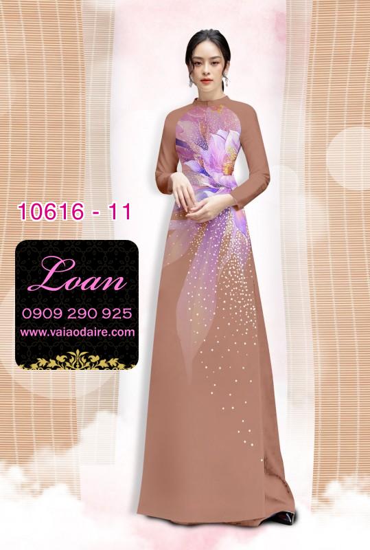 Vải áo dài hoa 3D