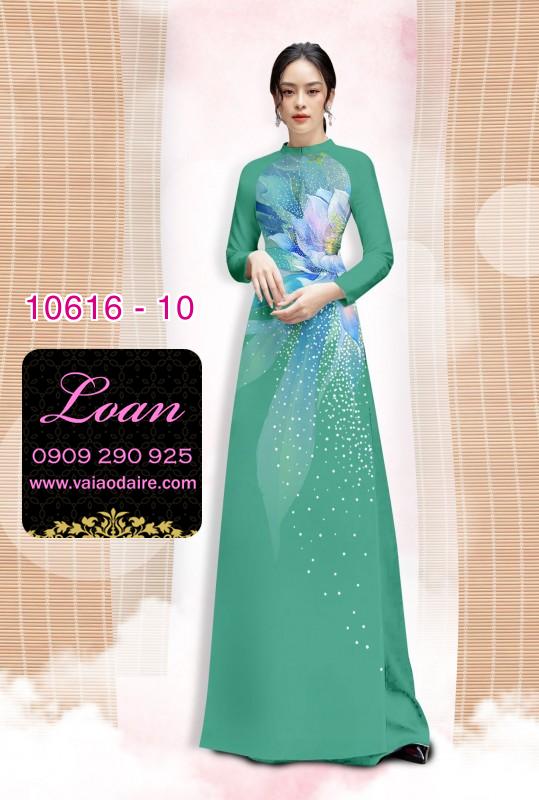 Vải áo dài hoa 3D