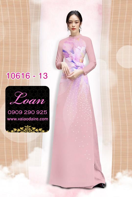 Vải áo dài hoa 3D