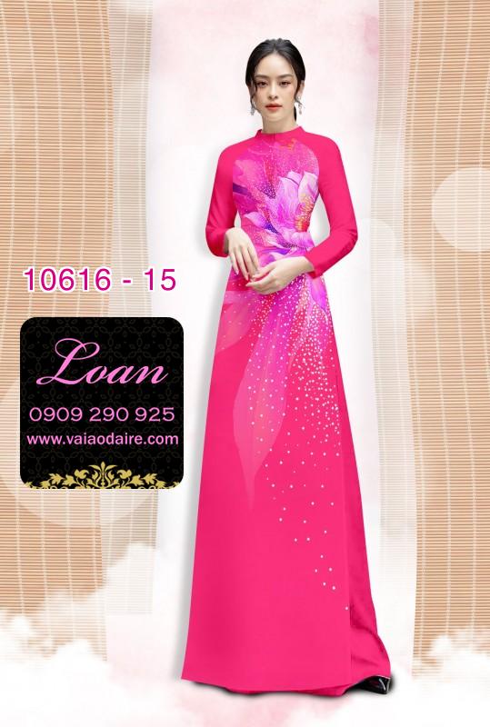 Vải áo dài hoa 3D