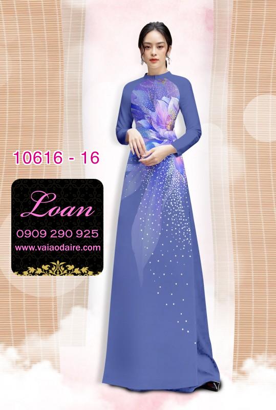 Vải áo dài hoa 3D