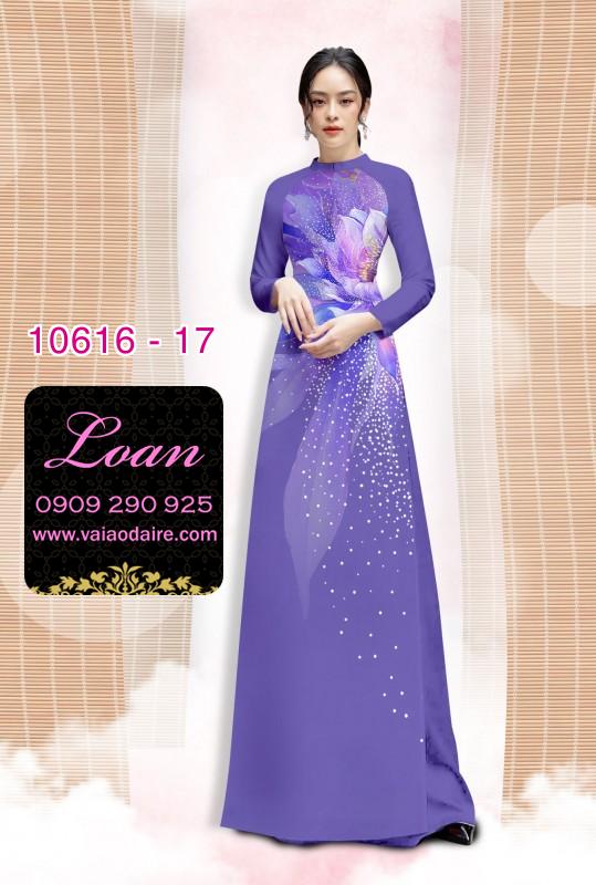 Vải áo dài hoa 3D