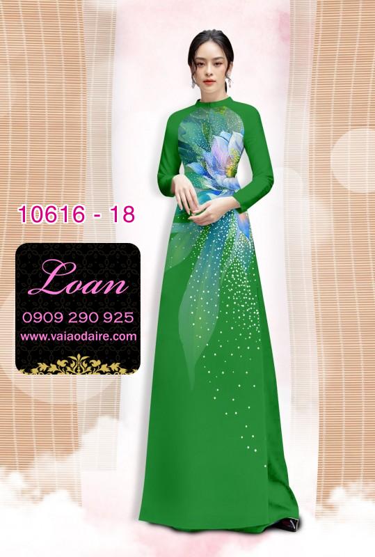 Vải áo dài hoa 3D