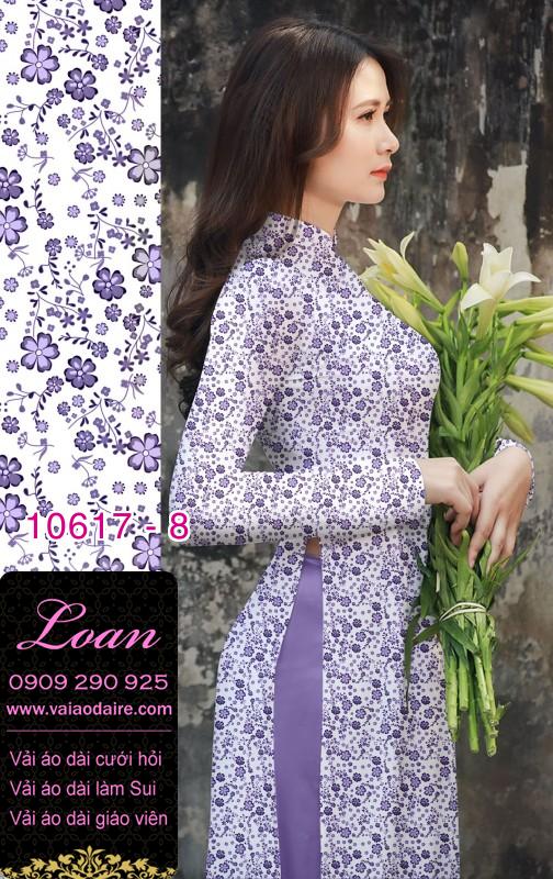 Vải áo dài hoa nhí
