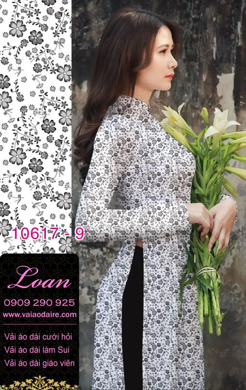 Vải áo dài hoa nhí