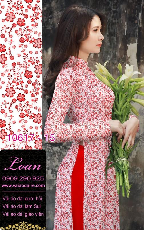 Vải áo dài hoa nhí