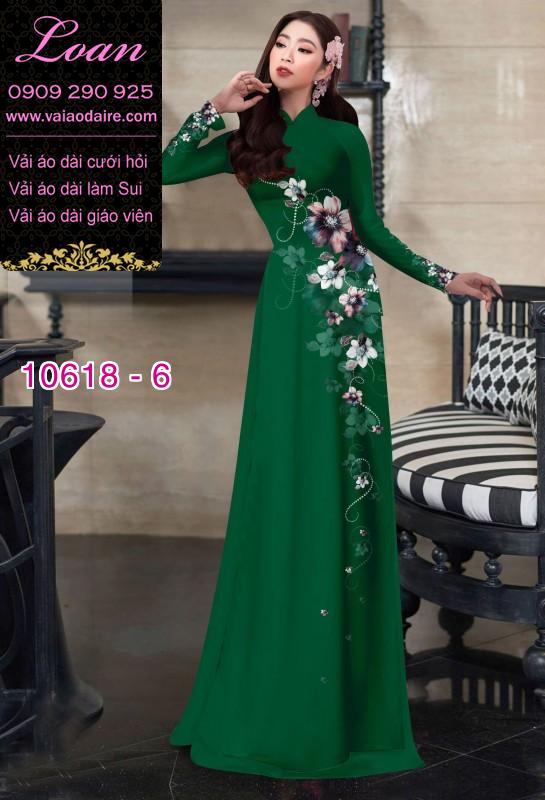 Vải áo dài hoa 3D