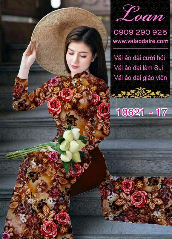 Vải áo dài hoa nhí