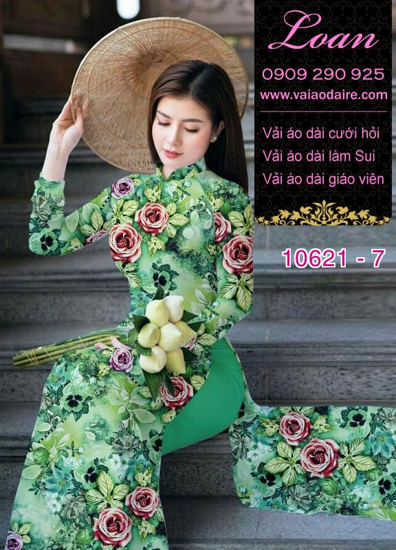 Vải áo dài hoa nhí
