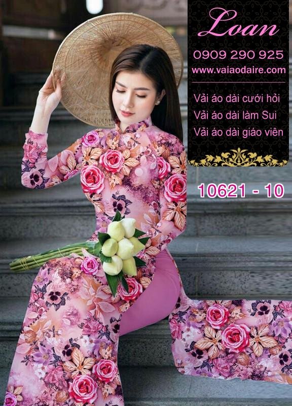 Vải áo dài hoa nhí