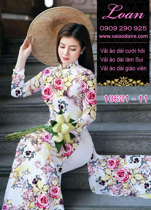 Vải áo dài hoa nhí