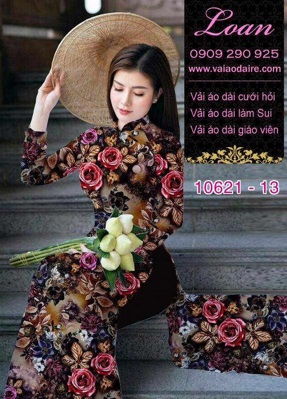 Vải áo dài hoa nhí
