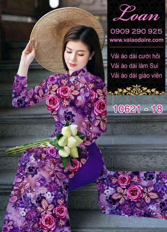 Vải áo dài hoa nhí