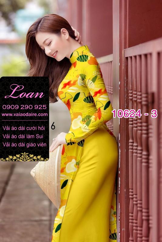 Vải áo dài hoa 3D