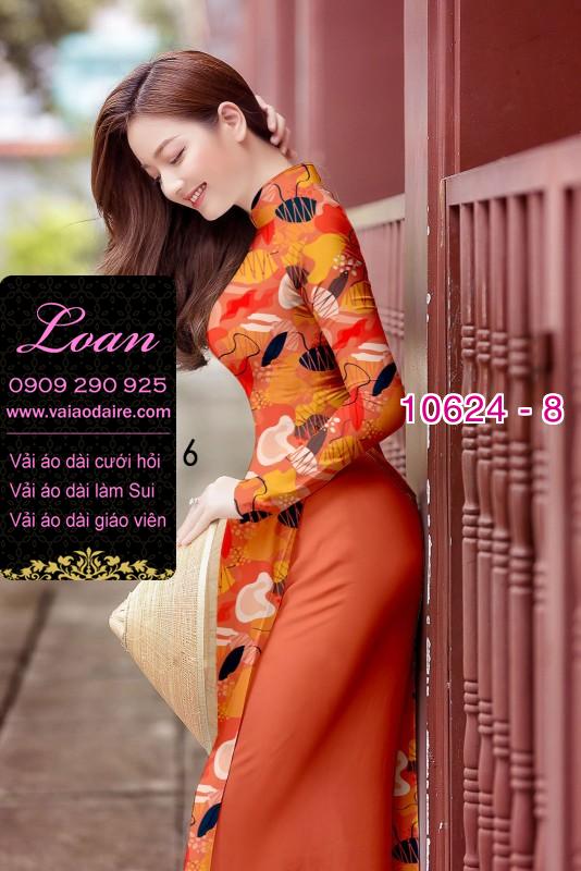 Vải áo dài hoa 3D