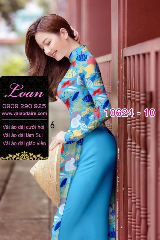 Vải áo dài hoa 3D