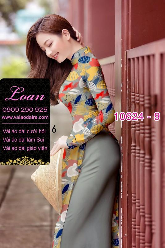 Vải áo dài hoa 3D