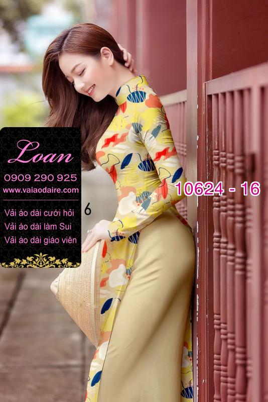 Vải áo dài hoa 3D