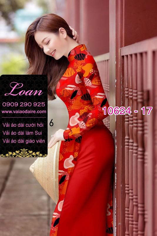 Vải áo dài hoa 3D
