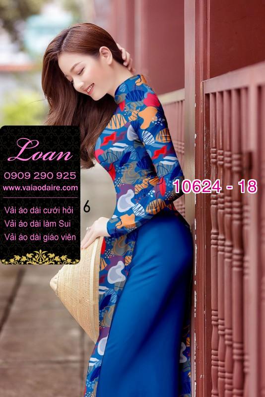Vải áo dài hoa 3D