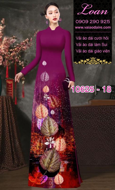 Vải áo dài hoa 3D