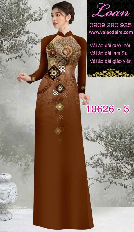 Vải áo dài hoa 3D