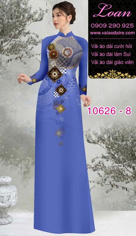 Vải áo dài hoa 3D
