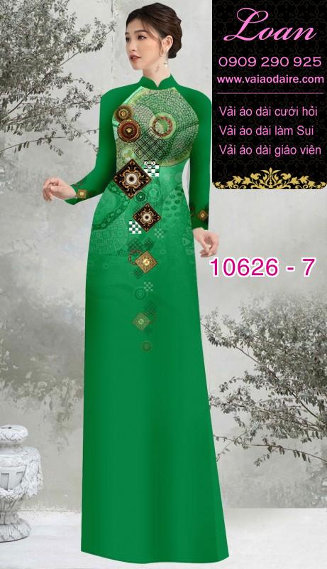 Vải áo dài hoa 3D