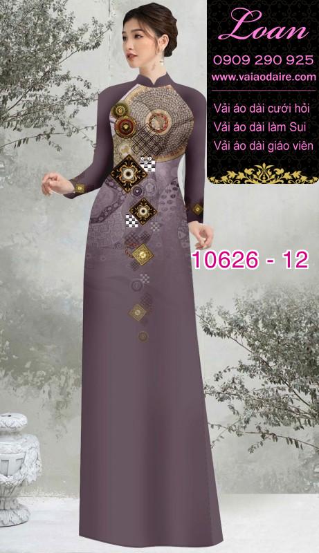 Vải áo dài hoa 3D